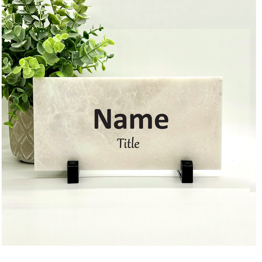 Personalized Marble Desk Name Plate