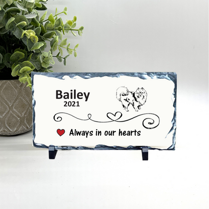 Pomeranian Memorial Stone- Personalized Pet Loss Gift