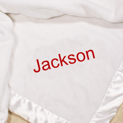 Baby Fleece Blanket Embroidered with Name