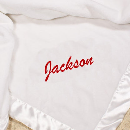 Baby Fleece Blanket Embroidered with Name