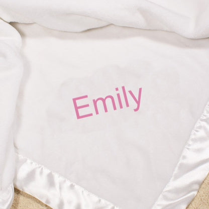 Baby Fleece Blanket Embroidered with Name