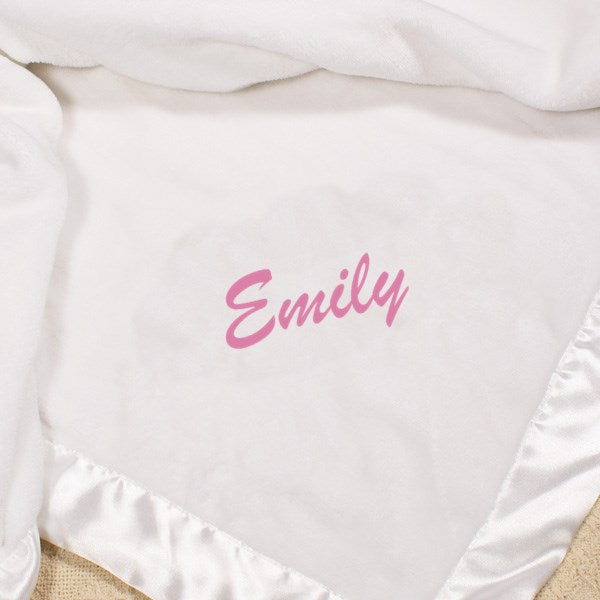 Baby Fleece Blanket Embroidered with Name