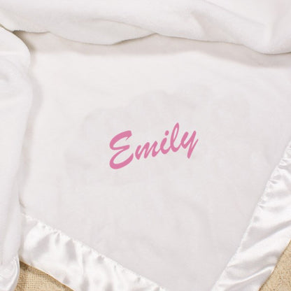 Baby Fleece Blanket Embroidered with Name