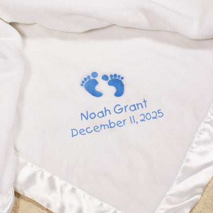 Embroidered Baby Boy Fleece Blanket