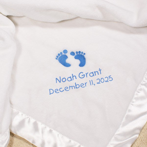 Embroidered Baby Boy Fleece Blanket