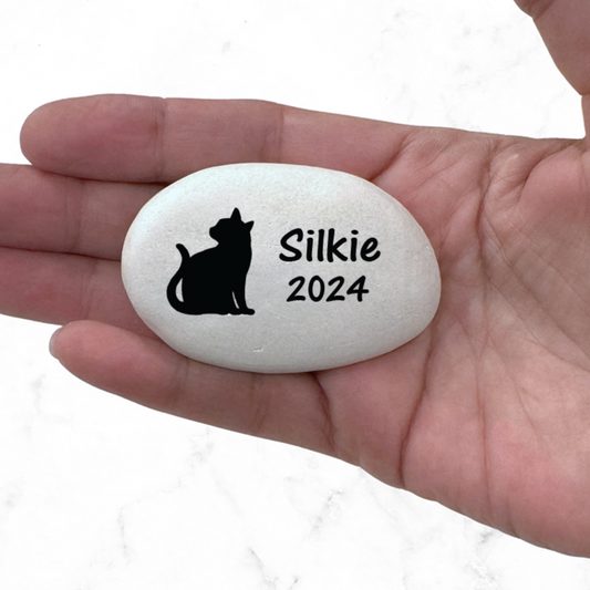 Cat Memorial Stone - Personalized Memorial Gift - Pet Loss Gift