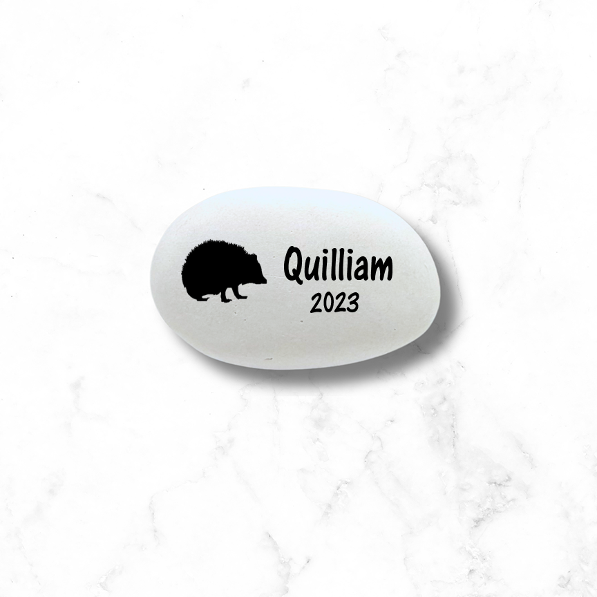 Hedgehog Memorial Stone- Personalized Pet Keepsake