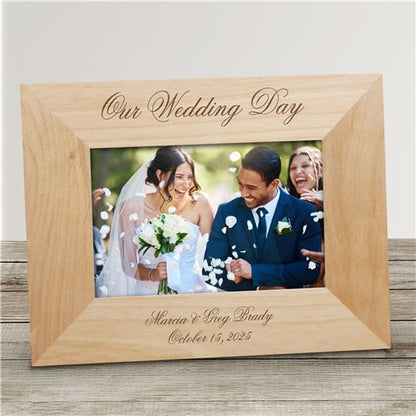 Wedding Day Personalized Wood Picture Frame