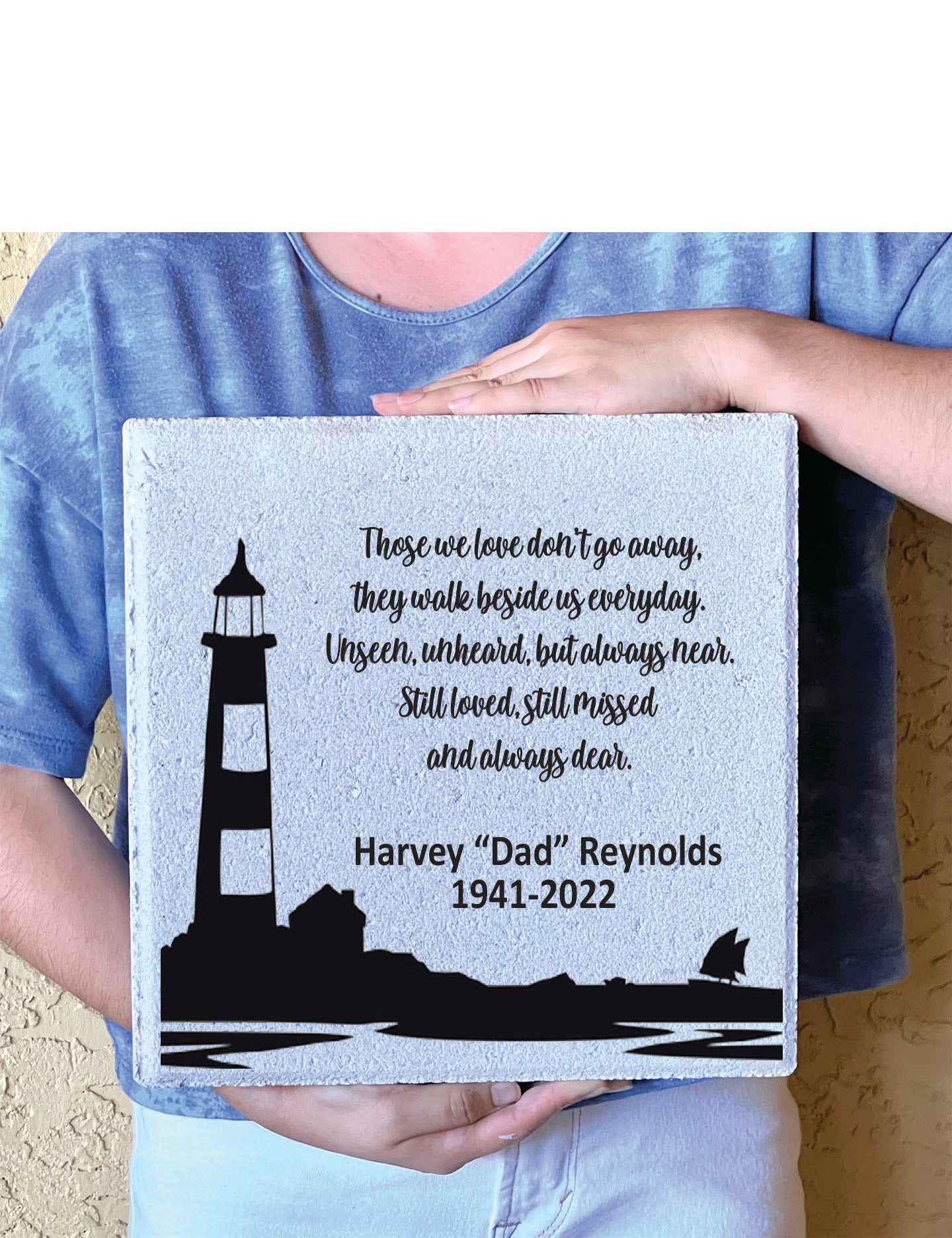 Lighthouse Memorial Stone - 12" x 12"