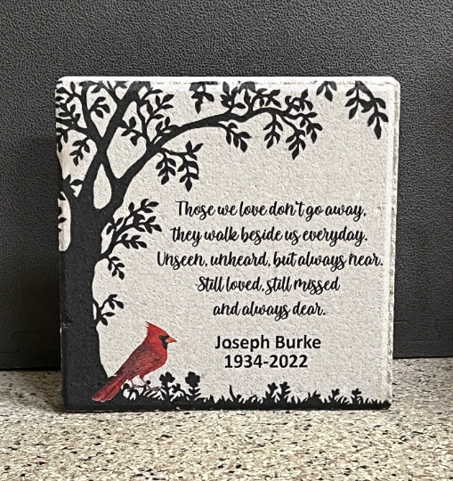 Cardinal Memorial Stone - 12" x 12"