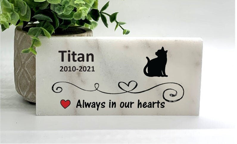 Cat Memorial Stone - Choice of stone