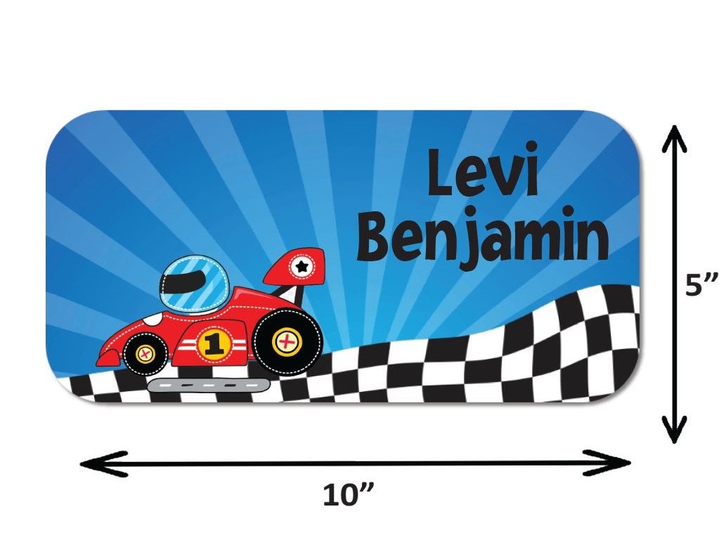 Race Car Theme Personalized Room Sign - Door Sign- Kids bedroom Sign