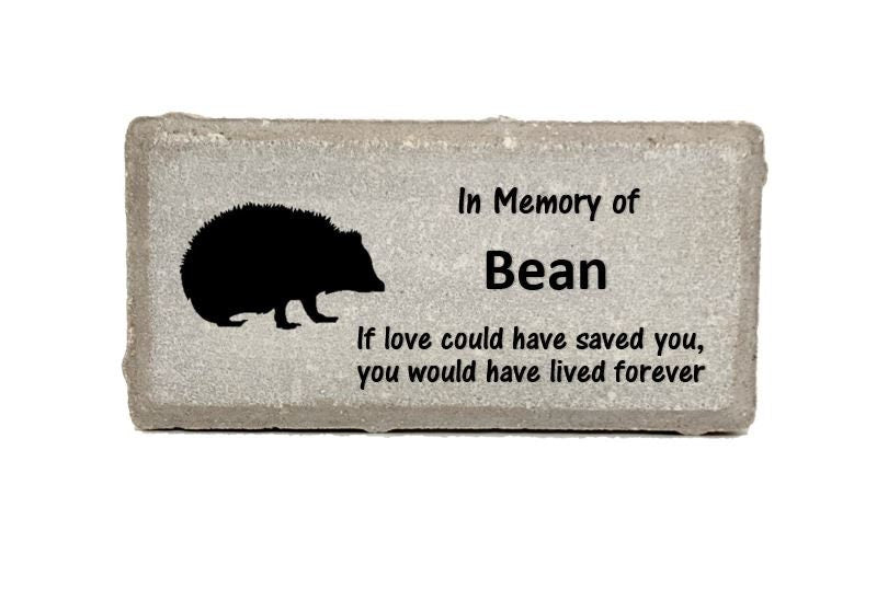 Hedgehog Memorial Stone -  Loss of Hedgehog Sympathy Gift