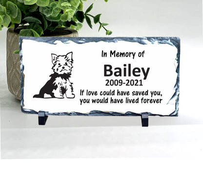 Yorkie Memorial Stone - Personalized Pet Memorial