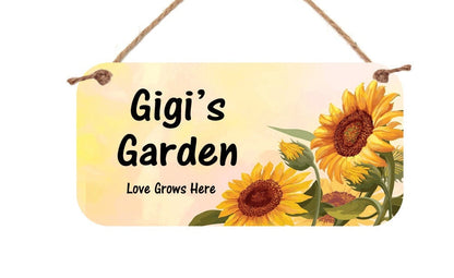 Personalized Sunflower Sign - 5"x10" Sign for indoors or outdoors