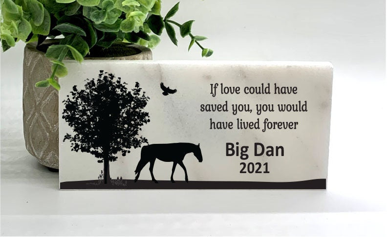 Horse Memorial Stone- Personalized Pet Memorial Gift