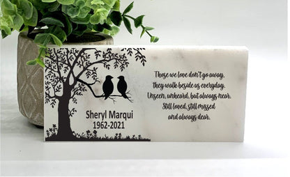 Memorial Stone - Sympathy Gift  Bereavement Gift  Funeral Gift - Love birds Memorial - Condolence Gift - Custom Memorial Gift - Lovebirds