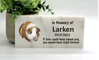 Guinea Pig Memorial Stone - Personalized Pet Keepsake - Pet Loss Gift - Custom Guinea Pig Sympathy Gift - Pet Condolence Gift