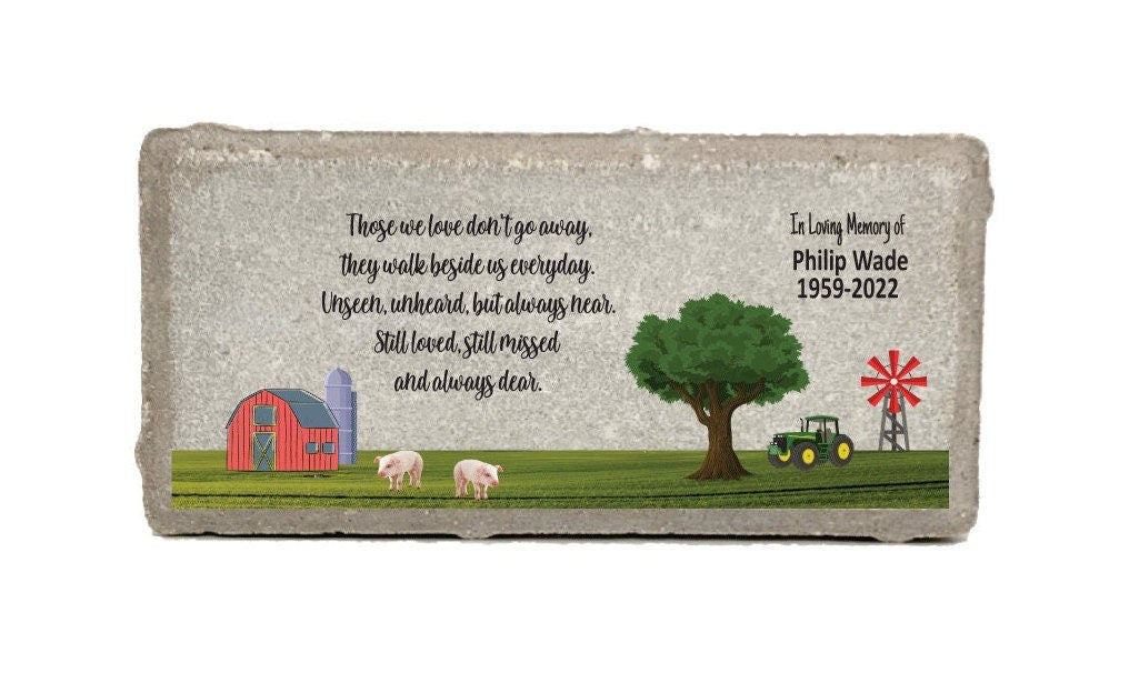 Memorial Stone - Sympathy Gift  Bereavement Gift  Funeral Gift - Farm Memorial - Condolence Gift - Custom Memorial Gift - Farm Memorial