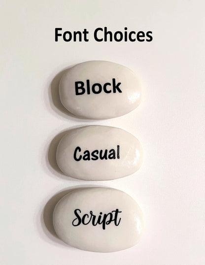 Custom Stone - Personalized Stone with Word or message - Custom Rock - Personalized Faux Stone - Custom Gift Stone - Custom Printed Stones