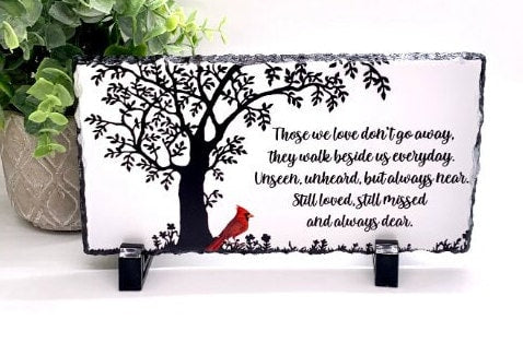 Memorial Stone, Sympathy Gift, Bereavement Gift, Funeral Gift, Cardinal Memorial, Condolence Gift, Custom Memorial Gift, Tree Cardinal