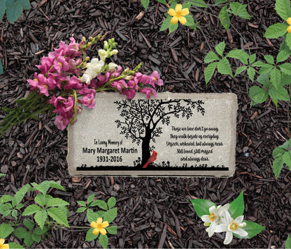 Memorial Stone, Sympathy Gift, Bereavement Gift, Funeral Gift, Cardinal Memorial, Condolence Gift, Custom Memorial Gift, Tree Cardinal