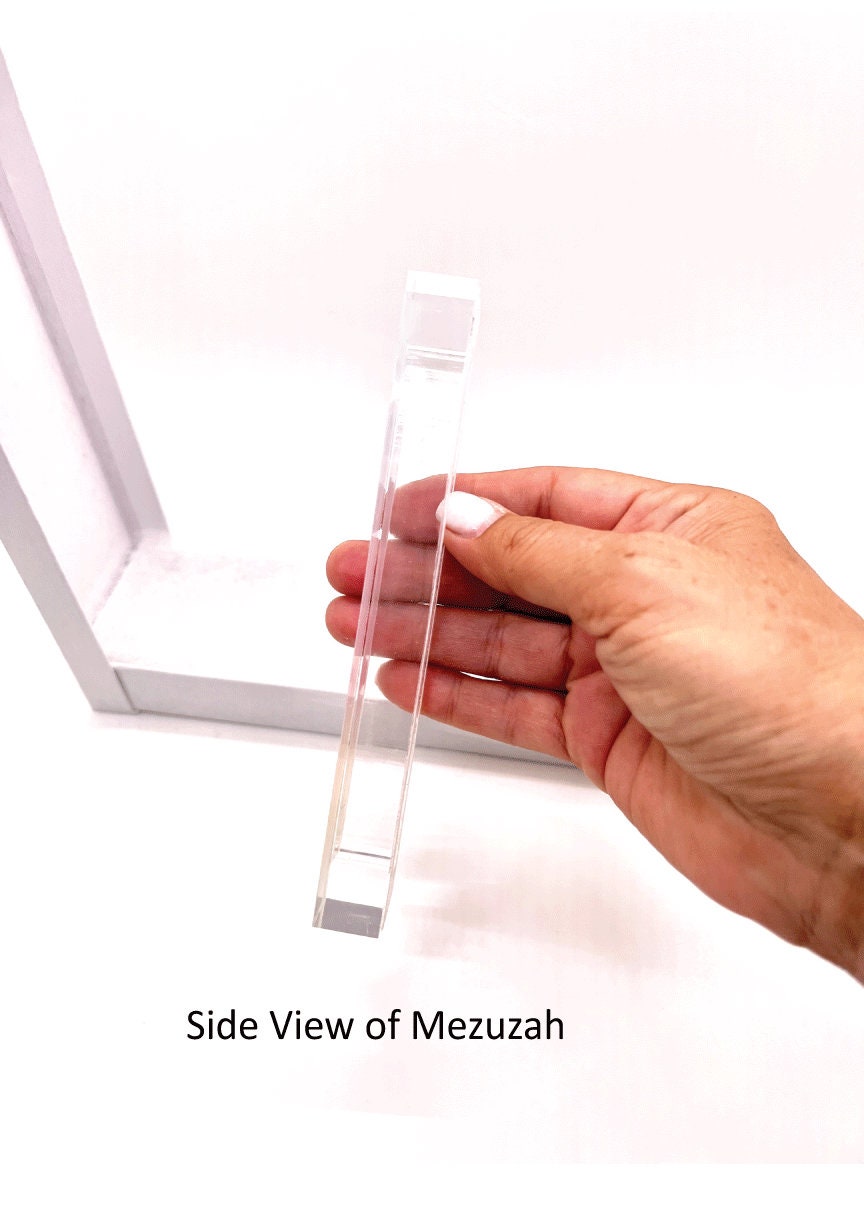 Mezuzah - Rainbow Colored Jewish Stars - Acrylic Mezuzah - Modern Mezuzah - Personalized Judaica Gift -Stars of David Mezuzah - Colorful