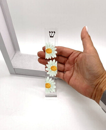 Mezuzah - Daisy Mezuzah - Acrylic Mezuzah - Modern Mezuzah -Personalized Judaica Gift - New Baby Gift - Kids Mezuzah - New Home