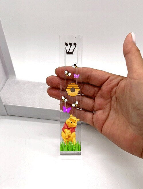 Winnie the Pooh Mezuzah -Personalized Kids Mezuzah - Acrylic Mezuzah - Modern Mezuzah - New Baby Gift  - Bris Gift - Baby Shower Gift