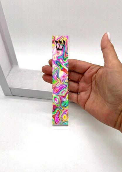 Mezuzah - Colorful Marble Swirl Mezuzah - Acrylic Mezuzah - Personalized Judaica Gift - New Baby Gift - New Home Gift - Teen Mezuzah -