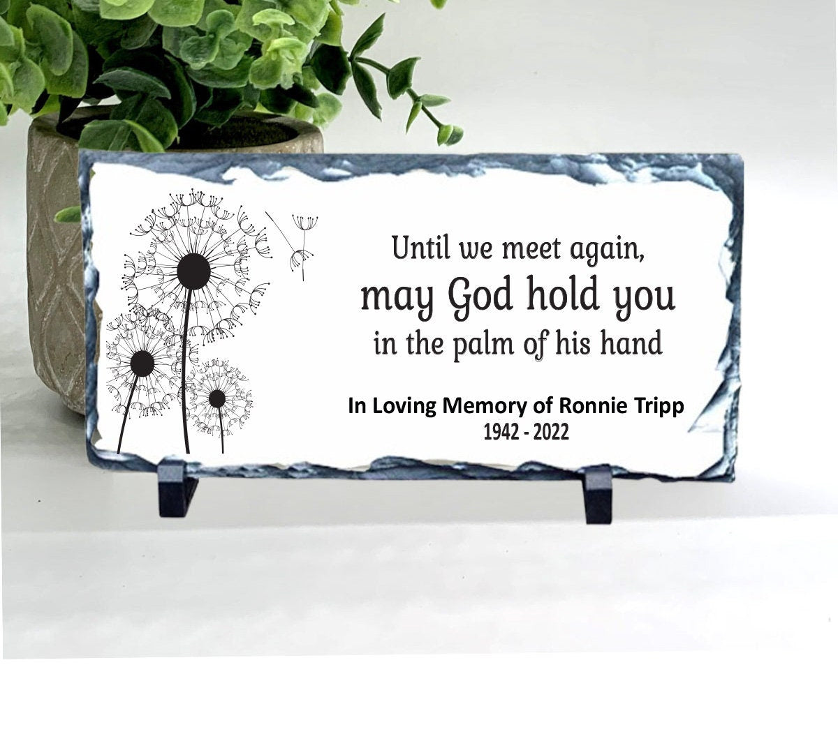 Memorial Stone - Sympathy Gift Bereavement Gift Funeral Gift - Until We Meet Again Memorial - Condolence Gift - Custom Memorial Gift