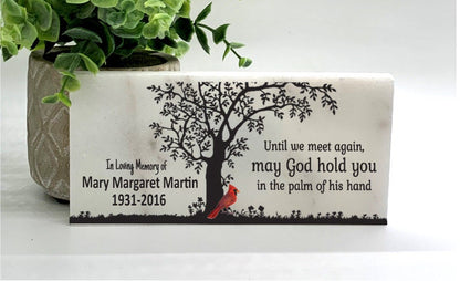 Memorial Stone - Sympathy Gift Bereavement Gift Funeral Gift - Cardinal Memorial - Condolence Gift - Custom Memorial Gift - In Memory of