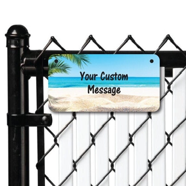 Custom Aluminum fence sign - 3