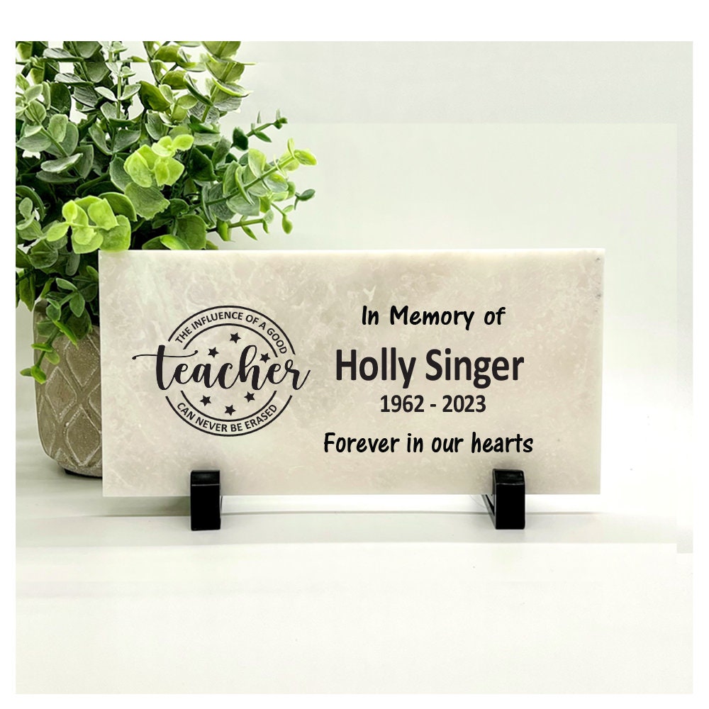 Teacher Memorial Stone, Memorial Stone, Sympathy Gift, Bereavement Gift, Teacher Memorial Gift, Condolence Gift, Custom Memorial Gift