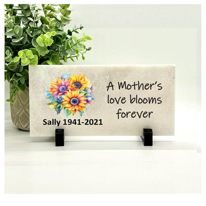 Memorial Stone - Sympathy Gift Bereavement Funeral Gift - Sunflower Memorial - Condolence Gift - Custom Memorial Gift - Loss of Mother