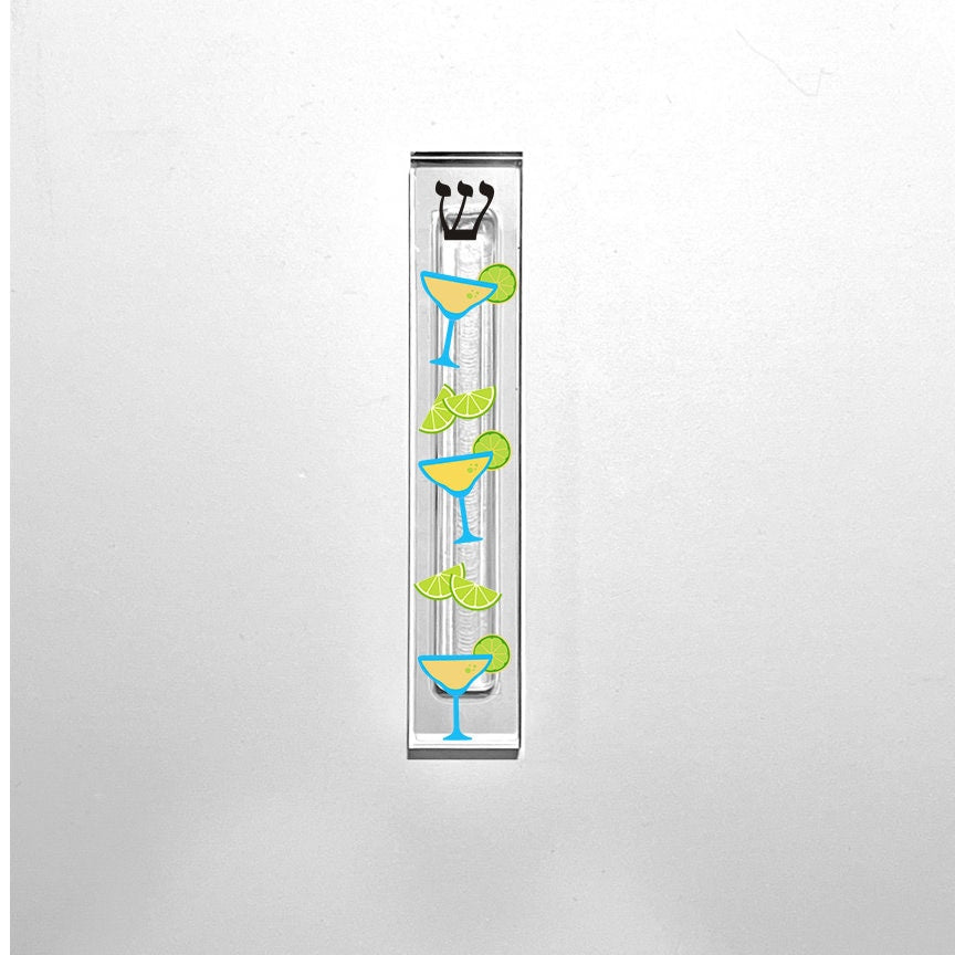 Mezuzah - Margarita Mezuzah - Margarita Theme Mezuzah - Fun Judaica Gift - New home gift- Acrylic Mezuzah