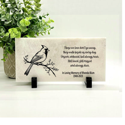 Memorial Stone - Sympathy Gift Bereavement Gift Funeral Gift - Cardinal Memorial - Condolence Gift - Custom Memorial Gift - Cardinal