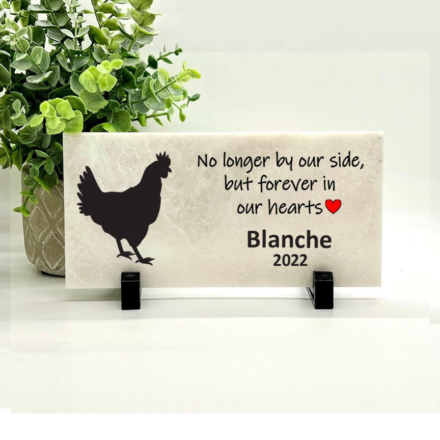 Chicken Memorial Stone - Personalized Pet Memorial Gift - Pet Loss Gifts - Chicken Sympathy Gift -Chicken Memorial Gift