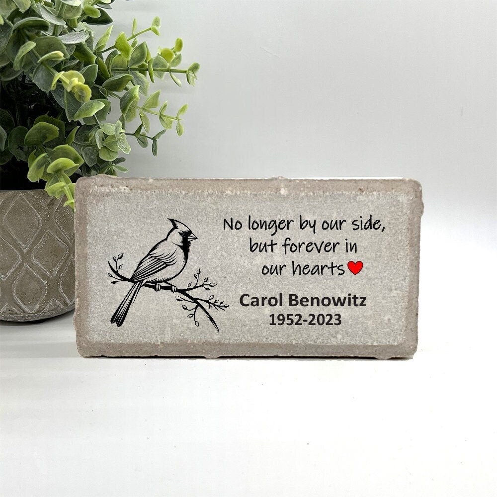 Personalized Cardinal Memorial Gift with a variety of indoor and outdoor stone choices at www.florida-funshine.com. Our Personalized Family And Friends Memorial Stones serve as heartfelt sympathy gifts for those grieving the loss of a loved one, ensuring a lasting tribute cherished for years. Enjoy free personalization, quick shipping in 1-2 business days, and quality crafted memorials made in the USA.