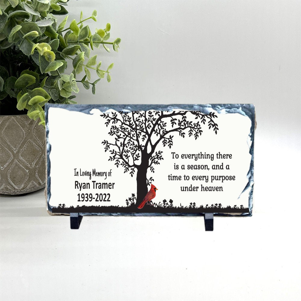 Memorial Stone - Sympathy Gift Bereavement Gift Funeral Gift - Cardinal Memorial - Condolence Gift - Custom Memorial Gift - Tree Cardinal