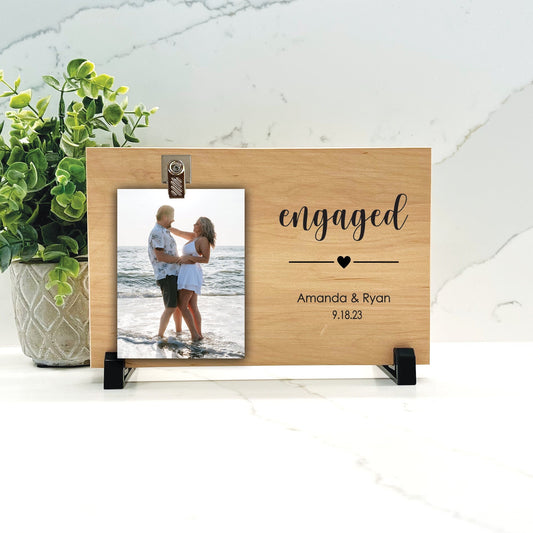 Customize your cherished moments with our Engagement Personalized Picture Frame available at www.florida-funshine.com. Create a heartfelt gift for family and friends with free personalization, quick shipping in 1-2 business days, and quality crafted picture frames, portraits, and plaques made in the USA."