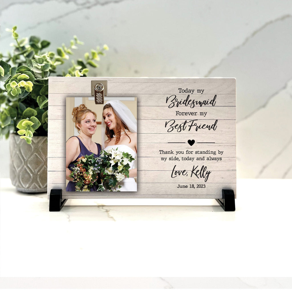 Customize your cherished moments with our Bridesmaid Personalized Picture Frame available at www.florida-funshine.com. Create a heartfelt gift for family and friends with free personalization, quick shipping in 1-2 business days, and quality crafted picture frames, portraits, and plaques made in the USA.