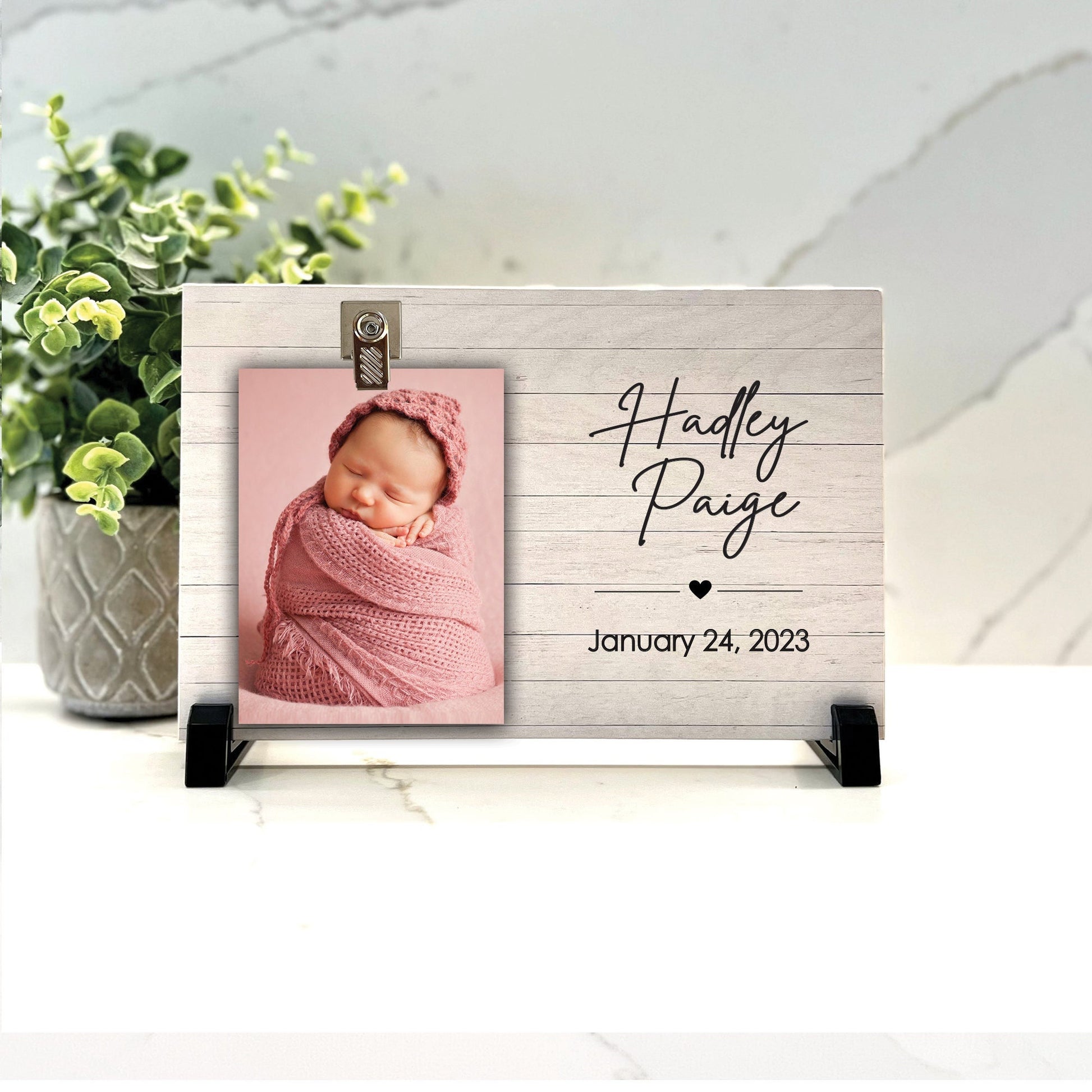 Customize your cherished moments with our Baby Personalized Picture Frame available at www.florida-funshine.com. Create a heartfelt gift for family and friends with free personalization, quick shipping in 1-2 business days, and quality crafted picture frames, portraits, and plaques made in the USA."