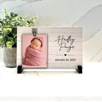 Customize your cherished moments with our Baby Personalized Picture Frame available at www.florida-funshine.com. Create a heartfelt gift for family and friends with free personalization, quick shipping in 1-2 business days, and quality crafted picture frames, portraits, and plaques made in the USA."