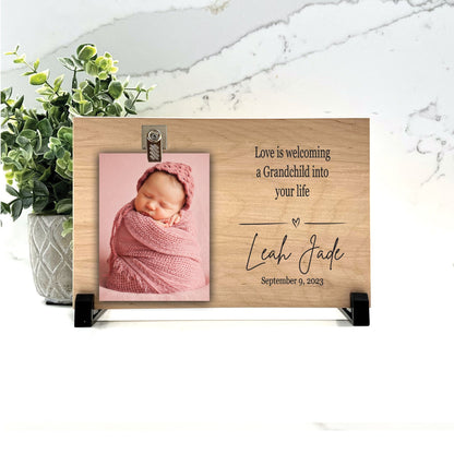 Customize your cherished moments with our Grandchild  Personalized Picture Frame available at www.florida-funshine.com. Create a heartfelt gift for family and friends with free personalization, quick shipping in 1-2 business days, and quality crafted picture frames, portraits, and plaques made in the USA."