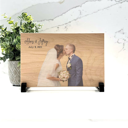 Custom Photo printed on Wood, Personalized photo gift, Personalized Portrait, 8.5" x 5.5" Custom photo gift any occasion, Photo Keepsake