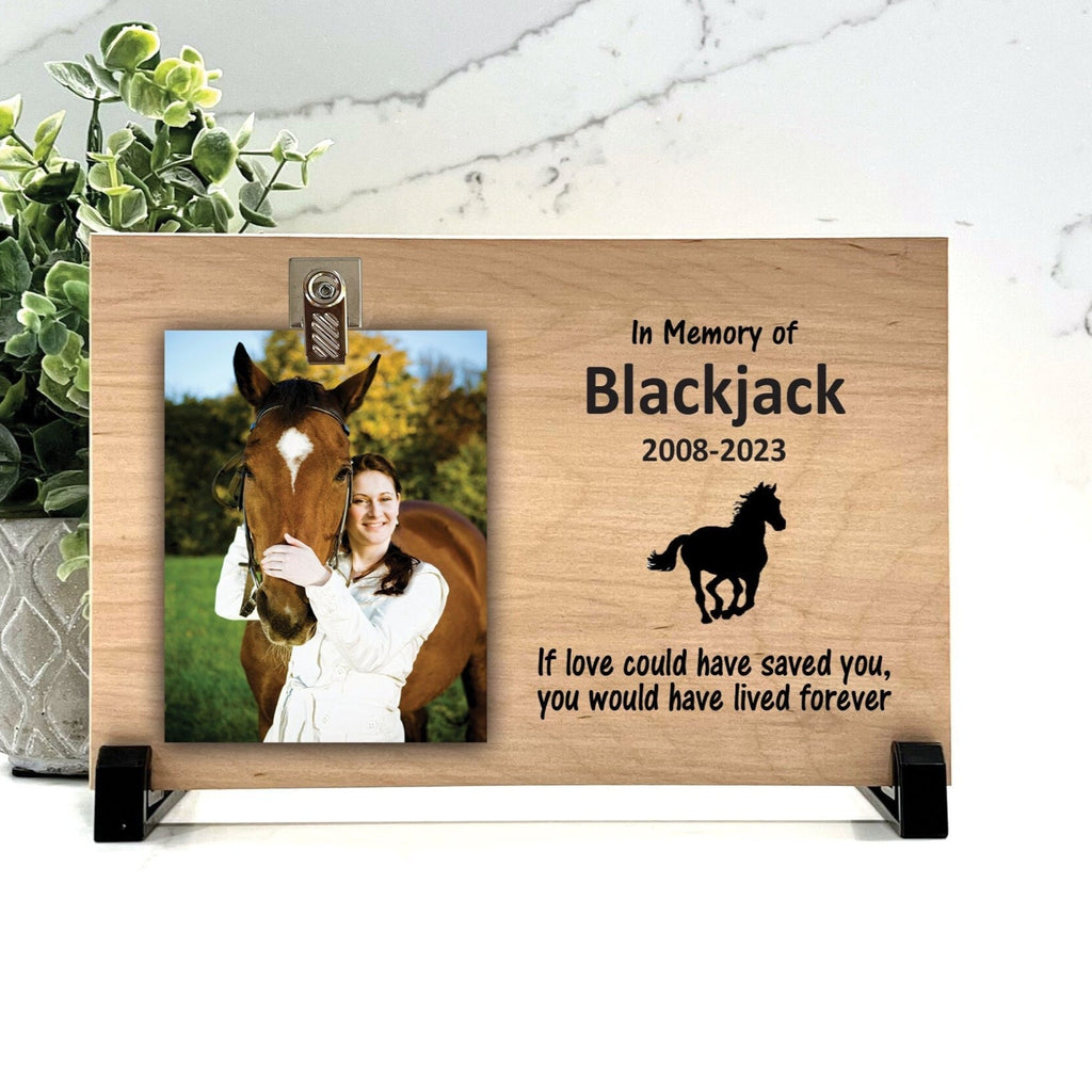 Horse Memorial Gift, Horse Memorial Frame, Horse Photo Memorial, Horse Loss Gift, Horse Keepsake, Remembrance Gift, Wood Memorial Frame