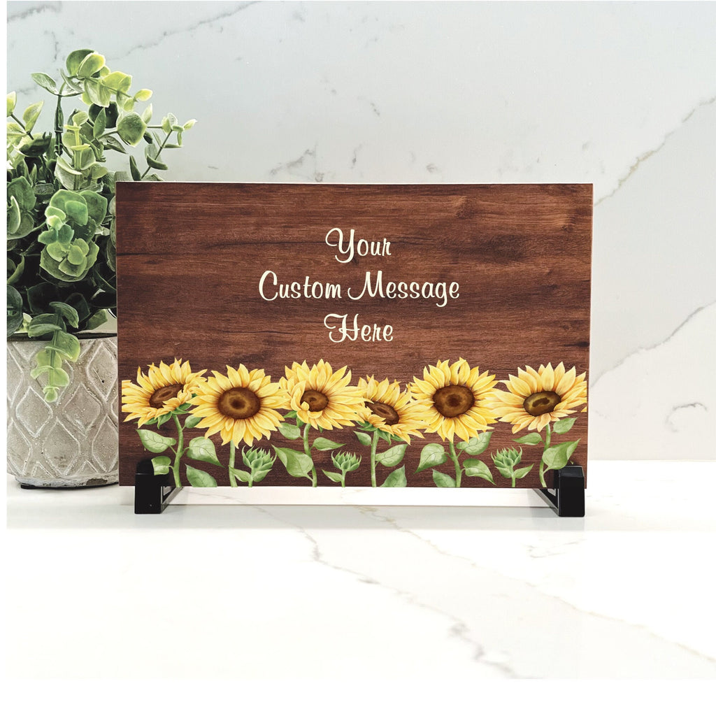 Customize your cherished moments with our Sunflower Personalized Plaque available at www.florida-funshine.com. Create a heartfelt gift for family and friends with free personalization, quick shipping in 1-2 business days, and quality crafted picture frames, portraits, and plaques made in the USA.