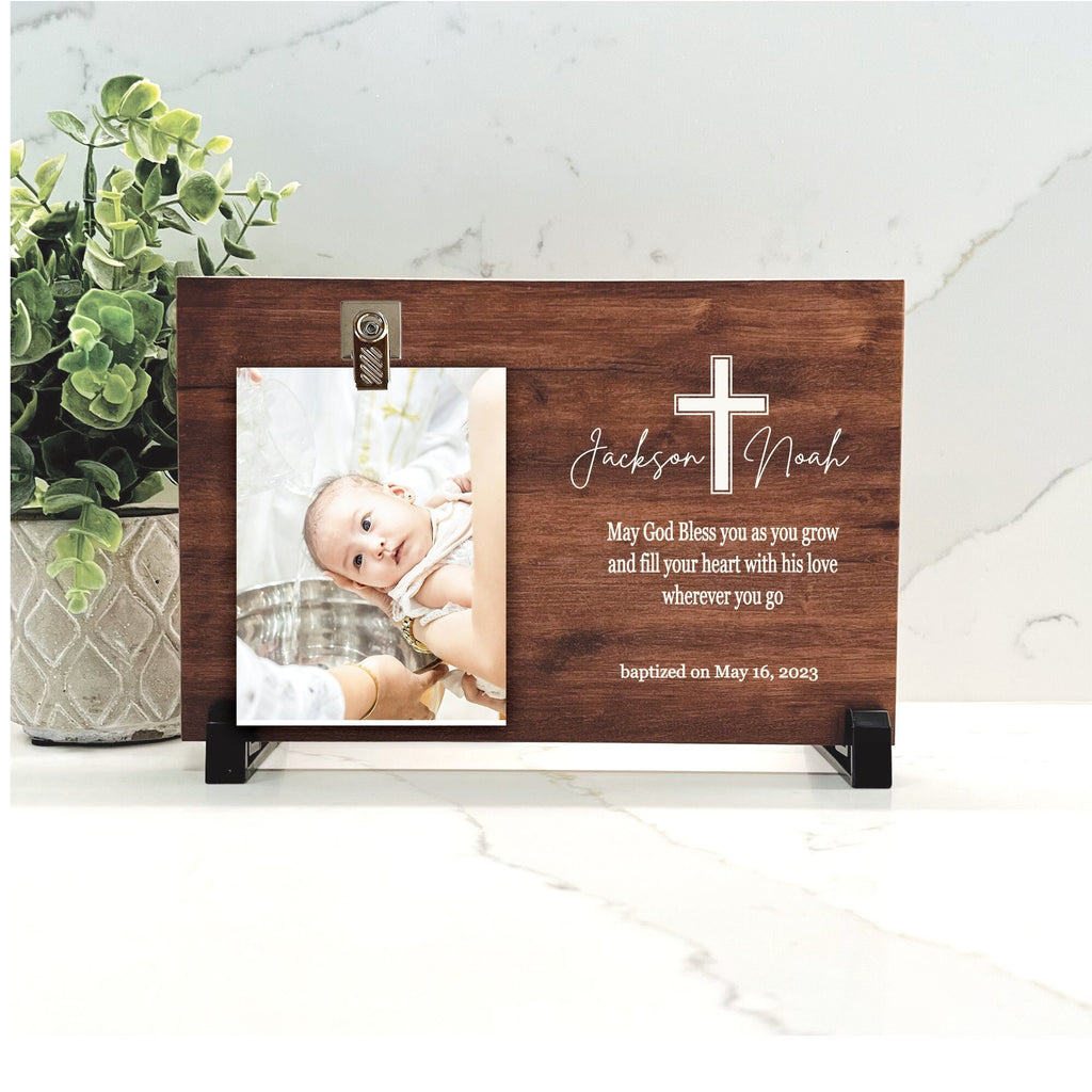 Customize your cherished moments with our Baptism Personalized Picture Frame available at www.florida-funshine.com. Create a heartfelt gift for family and friends with free personalization, quick shipping in 1-2 business days, and quality crafted picture frames, portraits, and plaques made in the USA.