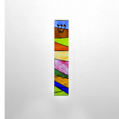 Mezuzah - Colorful Stained Glass Look Mezuzah - Acrylic Mezuzah - Personalized Judaica Gift - New Baby Gift - New Home Gift - Custom Mezuzah